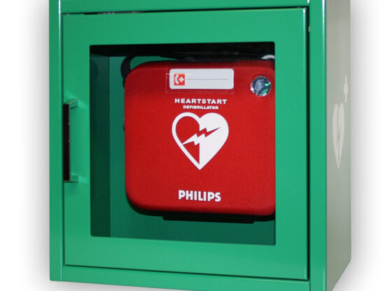 AED apparaat in kast